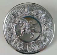 Plaid Broach, Lion, Zilverkleurig 8 cm