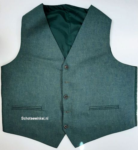 Waistcoat Highland Green Tweed, maat 48L